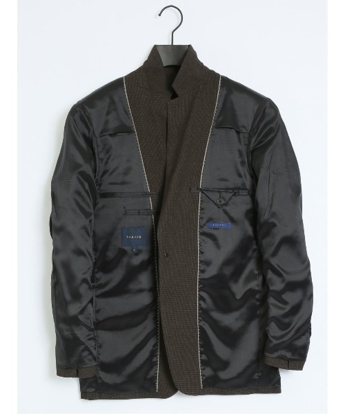 「TAKA-Q」 テーラードジャケット X-LARGE ダークウッド メンズ_画像5
