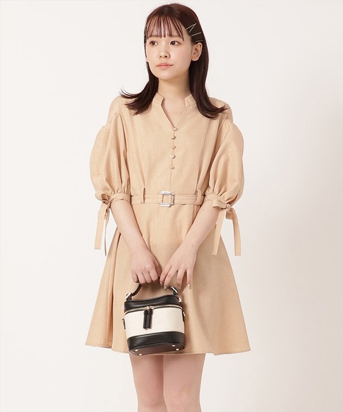 「REDYAZEL」 半袖ワンピース LARGE オレンジ レディースの画像