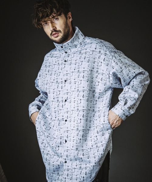 NO ID.（ノーアイディー） シャツ 「NO ID.」High Collar Long Check