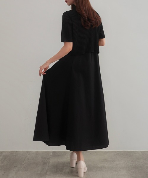 「CENEA」 コンビワンピース X-LARGE グレイッシュベージュ レディース_画像4