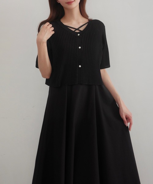 「CENEA」 コンビワンピース X-LARGE グレイッシュベージュ レディース_画像6