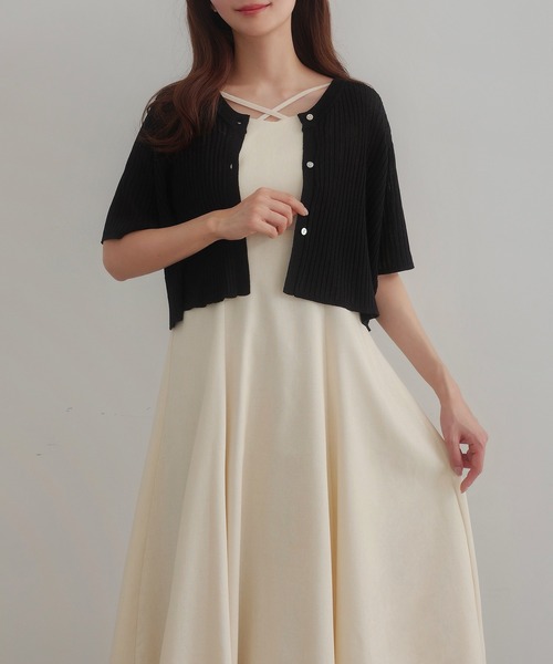 「CENEA」 コンビワンピース X-LARGE グレイッシュベージュ レディース_画像8