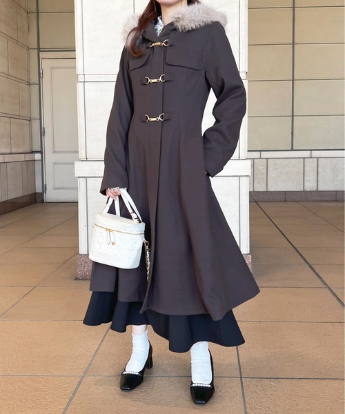 apres jour（アプレジュール） ダッフルコート フリー ブルーグレー