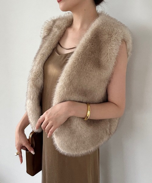 anuans（アニュアンス） ベスト FREE ブラウン レディース : ZOZOTOWN