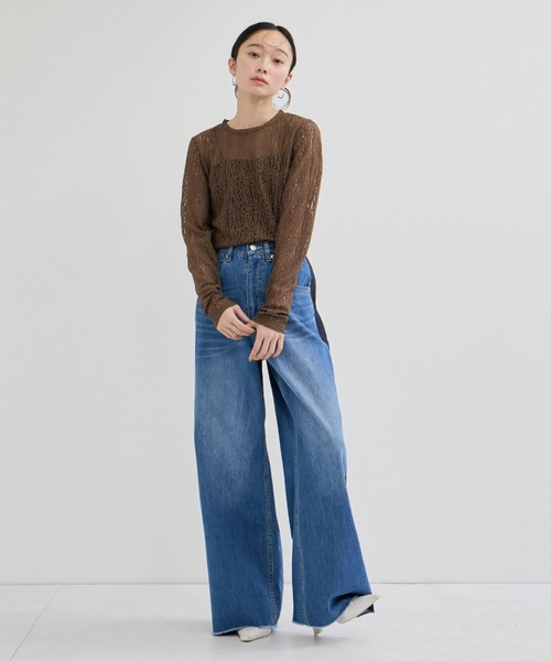 LE CERCLE par rope' ワイドパンツ ジーンズ デニム デニムパンツ