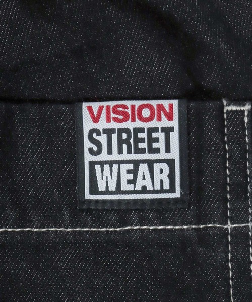 「VISION STREET WEAR」 デニムハーフパンツ M ブラック メンズ_画像4