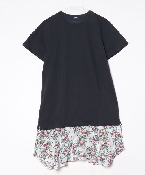 JIL SANDER NAVY（ジルサンダーネイビー） 花柄半袖ワンピース M