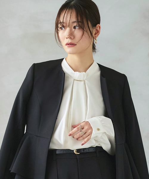 「RUIRUE BOUTIQUE」 長袖ブラウス L ブラック レディース_画像2