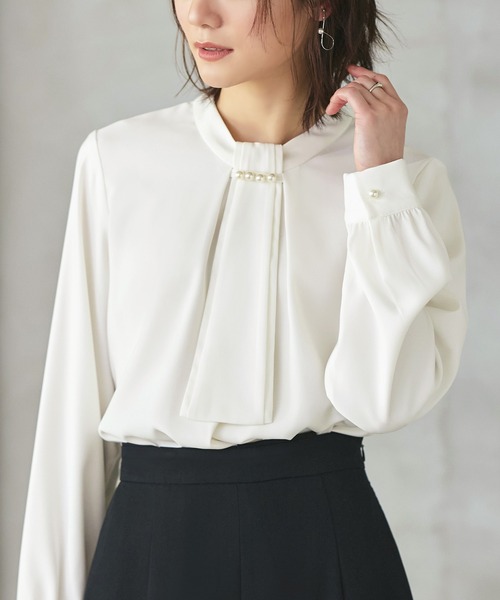 「RUIRUE BOUTIQUE」 長袖ブラウス L ブラック レディース_画像3