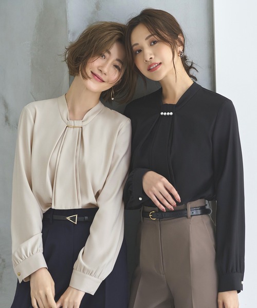 「RUIRUE BOUTIQUE」 長袖ブラウス L ブラック レディース_画像4