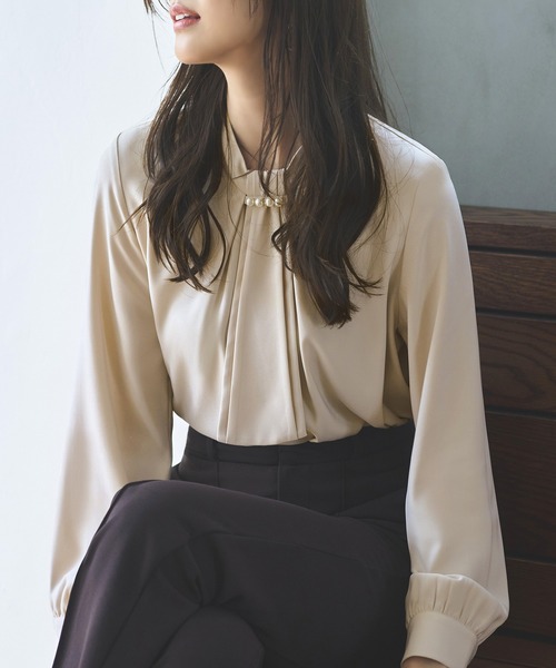 「RUIRUE BOUTIQUE」 長袖ブラウス L ブラック レディース_画像6