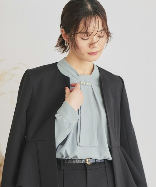 「RUIRUE BOUTIQUE」 長袖ブラウス L ブラック レディース_画像8