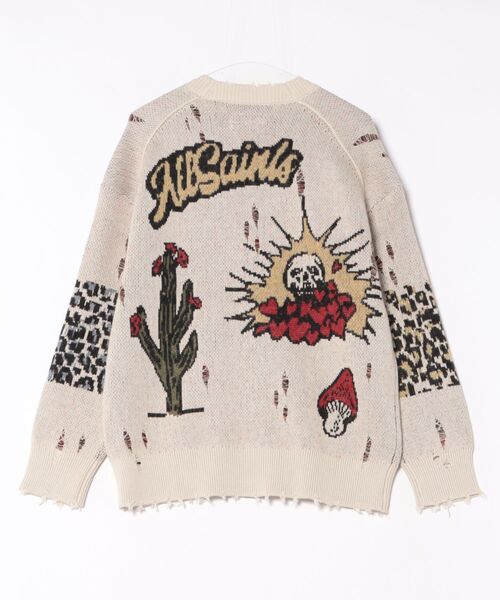 カーディガン FOXX JACQUARD OVERSIZED CARDIGAN| FOXX ジャカード オーバーサイズ カーディガン メンズの画像