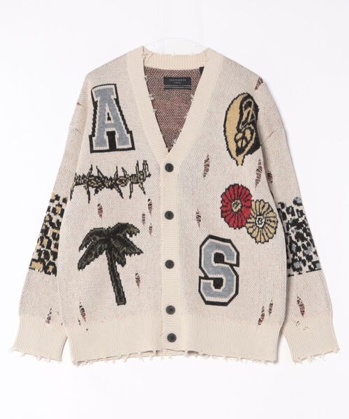 カーディガン FOXX JACQUARD OVERSIZED CARDIGAN| FOXX ジャカード オーバーサイズ カーディガン メンズの画像