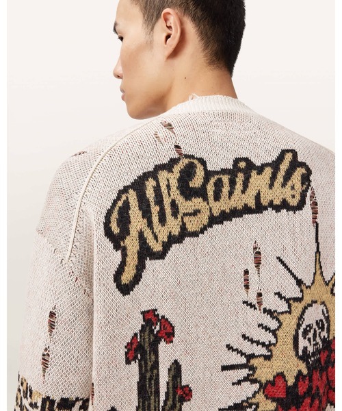 カーディガン FOXX JACQUARD OVERSIZED CARDIGAN| FOXX ジャカード オーバーサイズ カーディガン メンズの画像