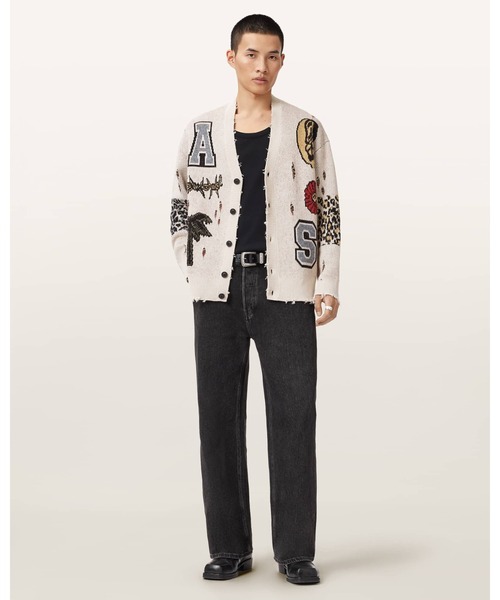 カーディガン FOXX JACQUARD OVERSIZED CARDIGAN| FOXX ジャカード オーバーサイズ カーディガン メンズの画像