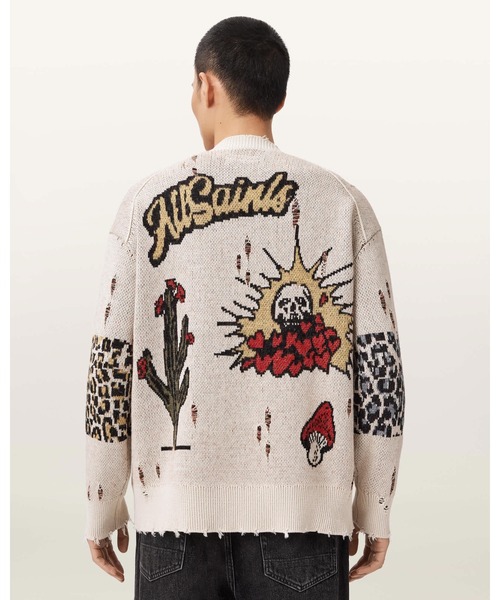 カーディガン FOXX JACQUARD OVERSIZED CARDIGAN| FOXX ジャカード オーバーサイズ カーディガン メンズの画像