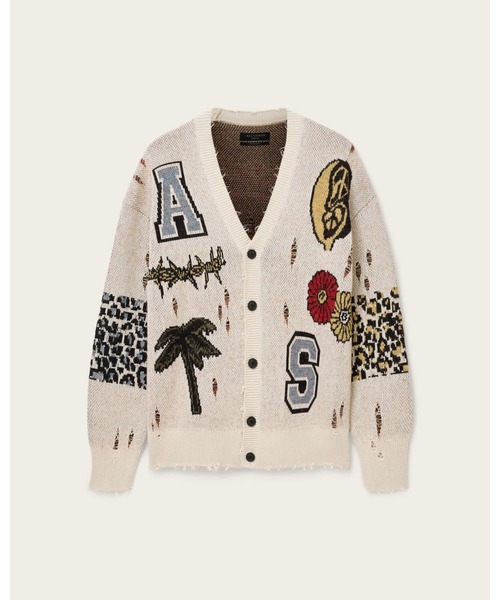 カーディガン FOXX JACQUARD OVERSIZED CARDIGAN| FOXX ジャカード オーバーサイズ カーディガン メンズの画像