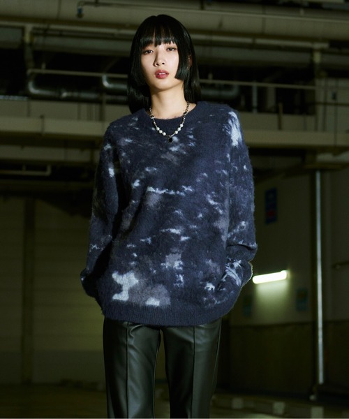 「Ellno Loset」 長袖ニット LARGE ブルー メンズ_画像4