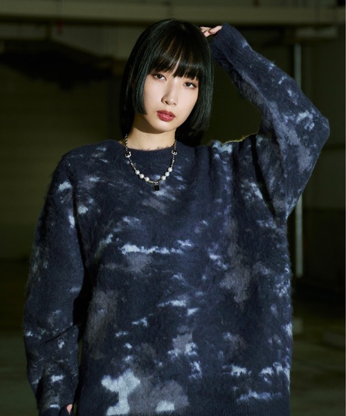 「Ellno Loset」 長袖ニット LARGE ブルー メンズ_画像6