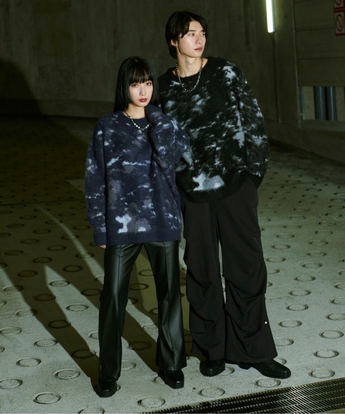 「Ellno Loset」 長袖ニット LARGE ブルー メンズ_画像8