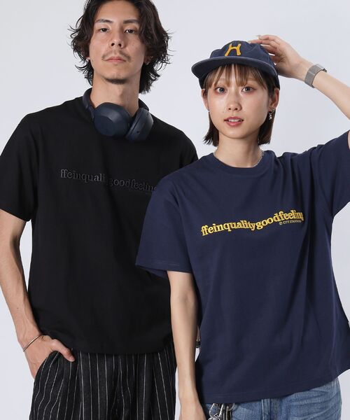 ffein tシャツ 「FFEIN（フェイン）」センターロゴ3D刺繍ショート丈T