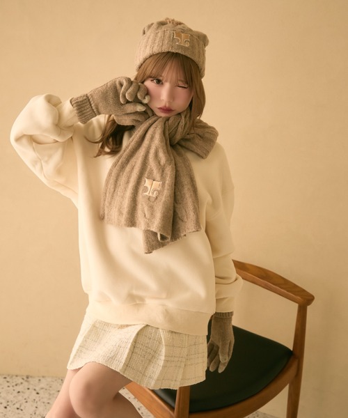 「TITTY&CO.」 ニットキャップ FREE アイボリー レディース_画像8