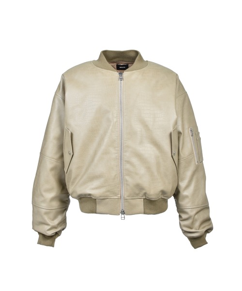 BREATH ダウンジャケット ダウン FAUX CROCODILE BOMBER JACKET メンズ