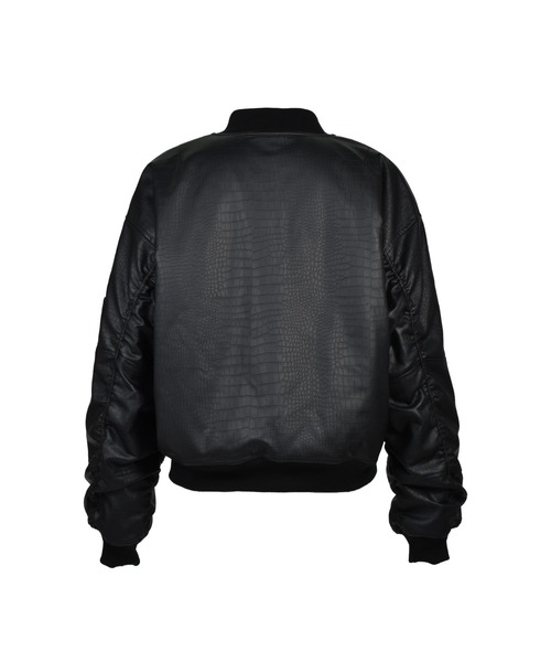 BREATH ダウンジャケット ダウン FAUX CROCODILE BOMBER JACKET メンズ