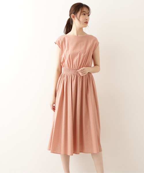 「NATURAL BEAUTY BASIC」 半袖ワンピース SMALL ネイビー レディース_画像9
