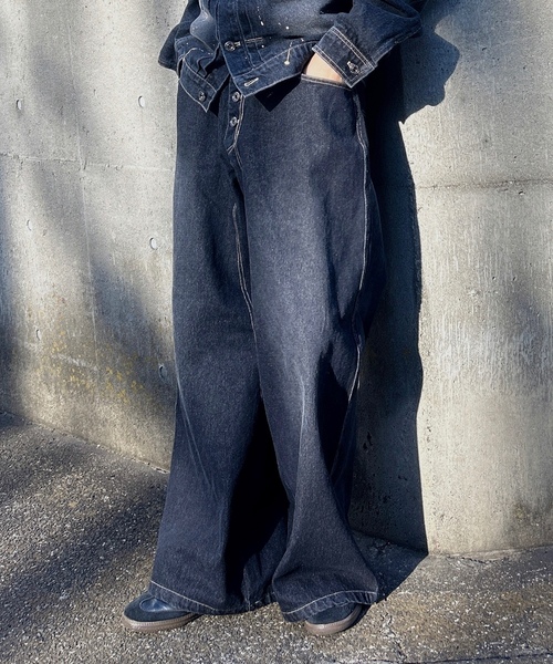「MandO（Auntie Rosa）」 デニムパンツ MEDIUM インディゴブルー メンズ_画像3