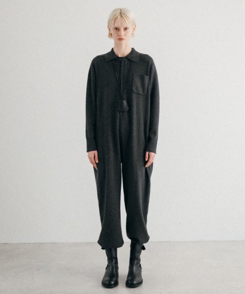 専用　未使用 23AW クーティー ジャンプスーツ オールインワン ツナギ 黒 CREDONA（クレドナ） オールインワン KNIT JUMP SUIT/ニットジャンプ
