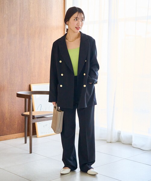 「FREAK'S STORE」 パンツスーツ MEDIUM ネイビー レディース_1