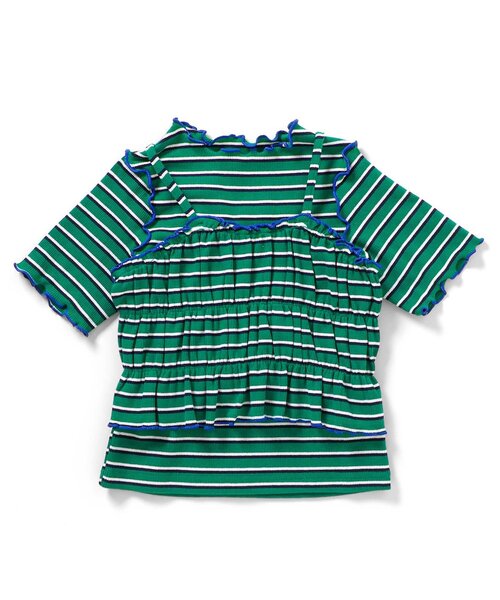 apres les cours（アプレレクール） tシャツ マルチボーダーTシャツ