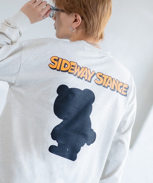 En serio TOKYO tシャツ 「SIDEWAYSTANCE」シルエットダウナーベア長袖