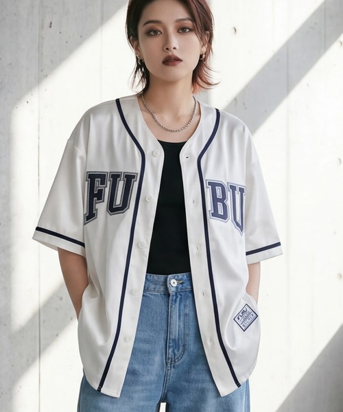 FUBU（フブ） シャツ 半袖 「FUBU/フブ」SATIN BASEBALL SHIRTS/サテン