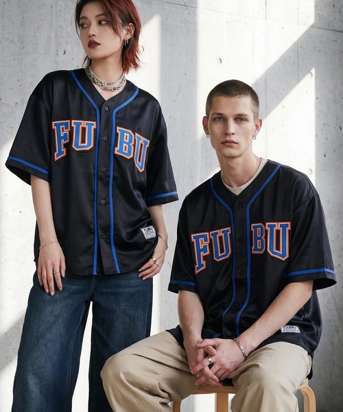 FUBU（フブ） シャツ 半袖 「FUBU/フブ」SATIN BASEBALL SHIRTS/サテン