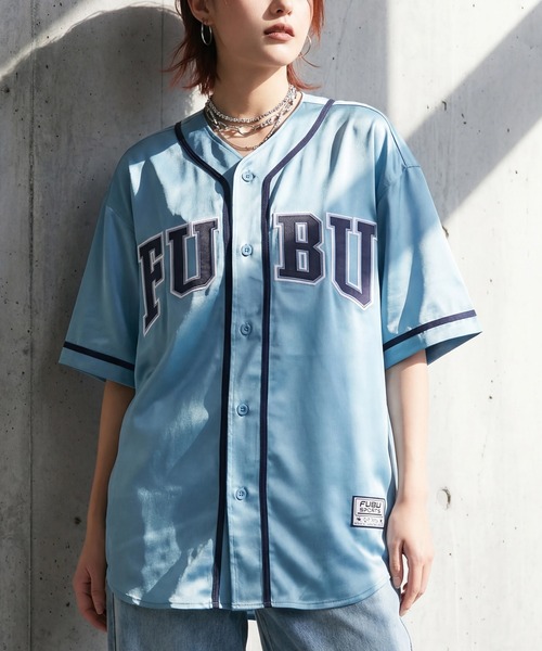 FUBU（フブ） シャツ 半袖 「FUBU/フブ」SATIN BASEBALL SHIRTS/サテン