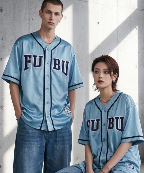 FUBU（フブ） シャツ 半袖 「FUBU/フブ」SATIN BASEBALL SHIRTS/サテン