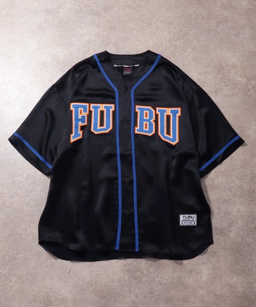FUBU（フブ） シャツ 半袖 「FUBU/フブ」SATIN BASEBALL SHIRTS/サテン