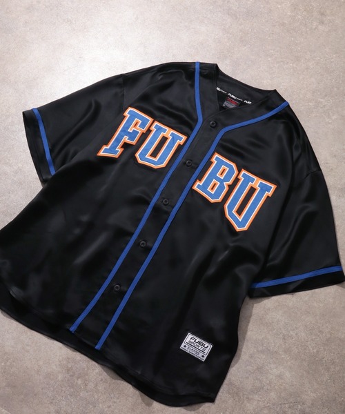 FUBU（フブ） シャツ 半袖 「FUBU/フブ」SATIN BASEBALL SHIRTS/サテン