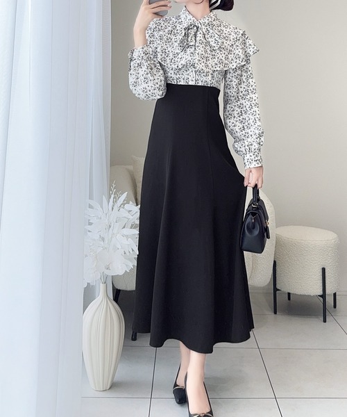 「mily bilet」 ドッキングワンピース LARGE ブラック レディース_画像4