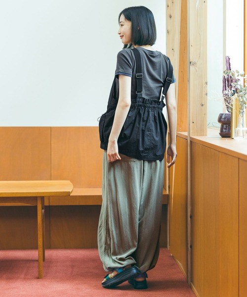 ベスト ジレ ドロストサスペンダーベスト レディースの画像