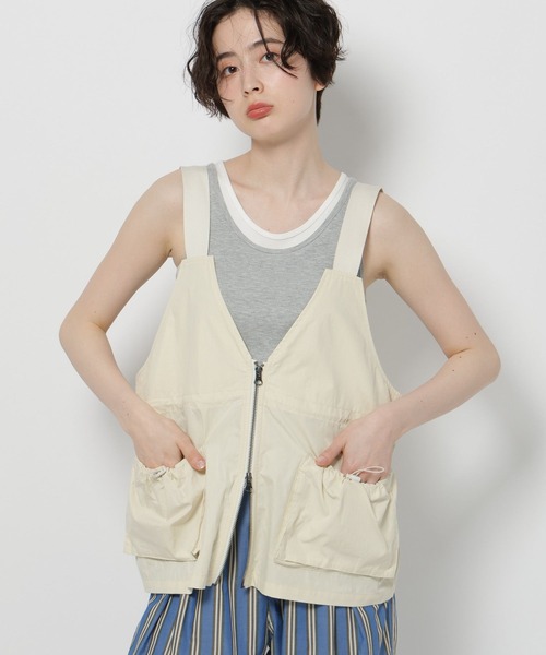 ベスト ジレ ドロストサスペンダーベスト レディースの画像