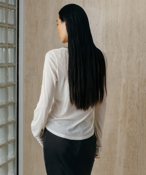 CREDONA（クレドナ） tシャツ EMBROIDERY SHEER TOPS/エンブロイダリー