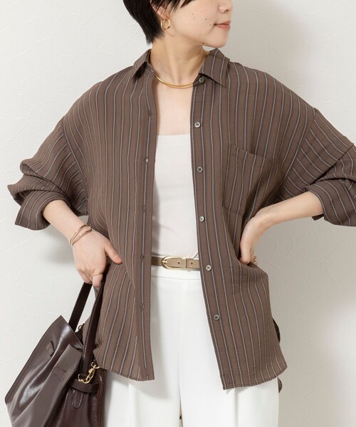 新品　NOLLEY'S ウォッシャブルMARSALAダブルストライプシャツ NOLLEY'S Sophi（ノーリーズソフィー） ブラウス シャツ