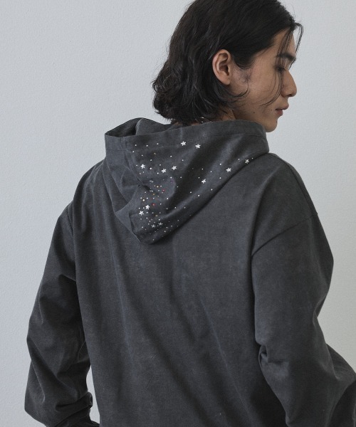 Shoowtime（ショウタイム） パーカー Vintage Wash Rhinestone Zip