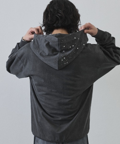 Shoowtime（ショウタイム） パーカー Vintage Wash Rhinestone Zip