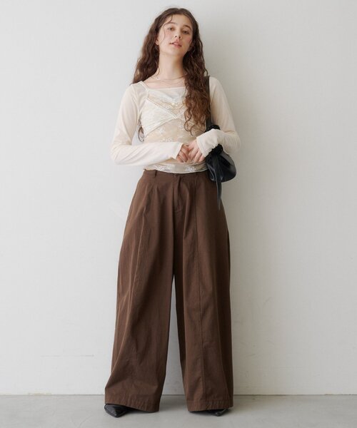 Kastane（カスタネ） ワイドパンツ パンツ 「3サイズ展開/高身長サイズ