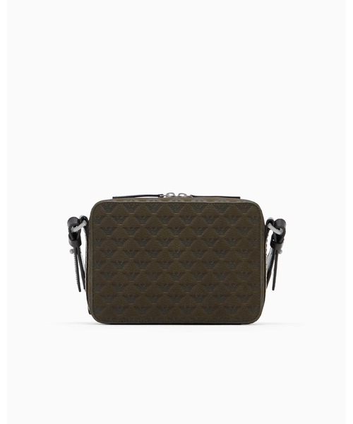 EMPORIO ARMANI クロコ型押し ショルダーバッグ カメラバッグ EMPORIO ARMANI ショルダーバッグ 「エンポリオ アルマーニ」ロゴ型